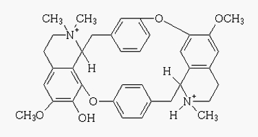 Структурная формула миорелаксанта тубокурарина